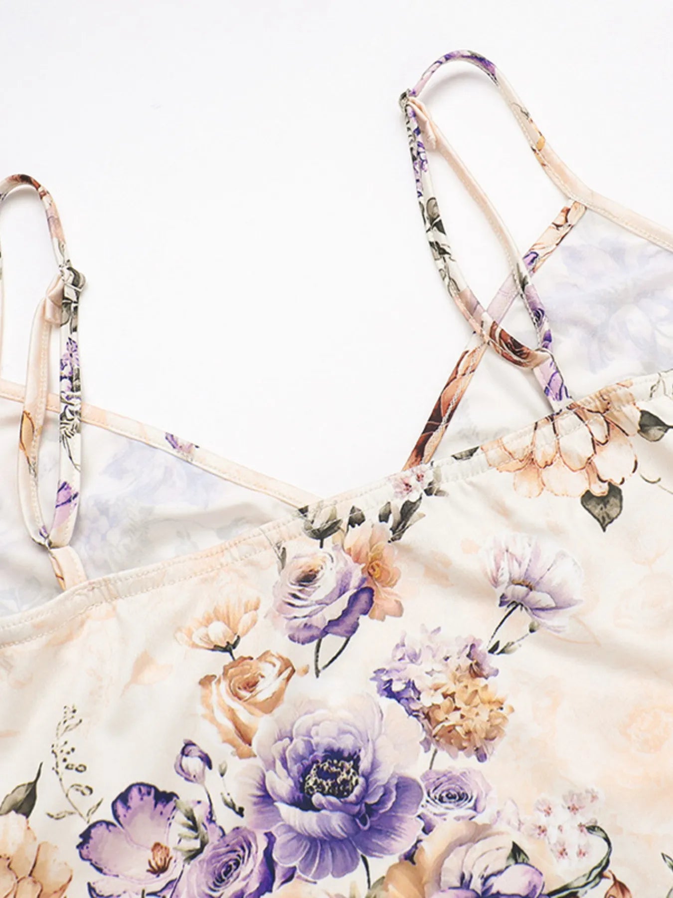 Floral Print Cami Dress with Side Slit.