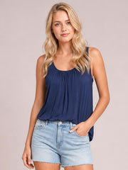 Ruched Scoop Neck Tank · Hero Full Body