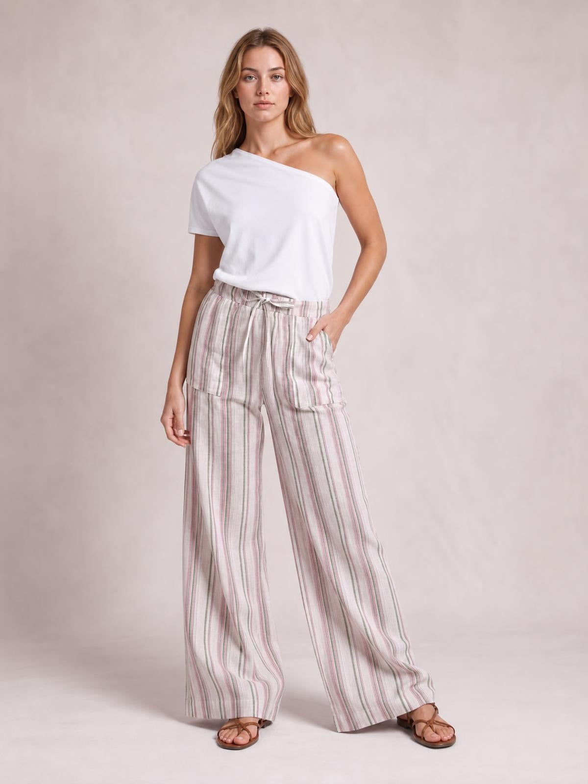 Striped Wide Leg Pants · Studio Prop Pose