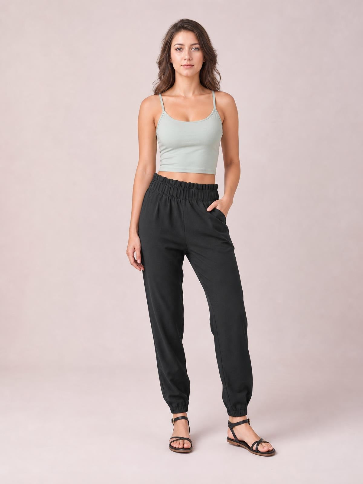 High Waist Joggers with Pockets · Hero Full Body