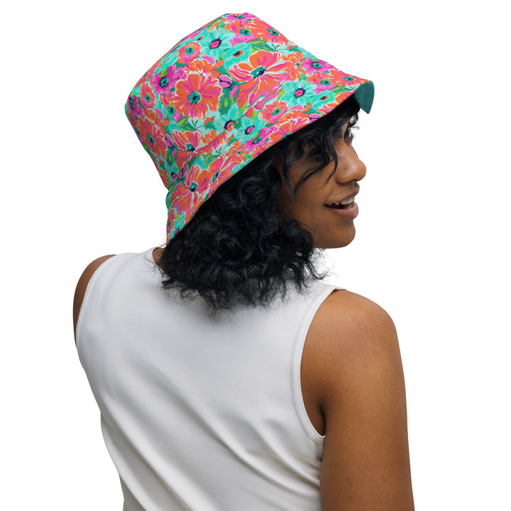 Flora XXVII Reversible Bucket Hat - Floral Tropical Print