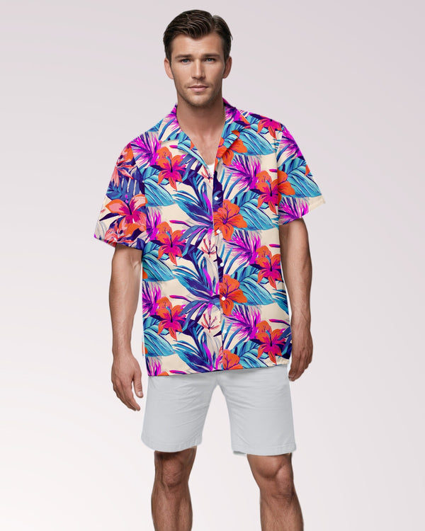 Tropical Floral VIII Mens Cabana Shirt