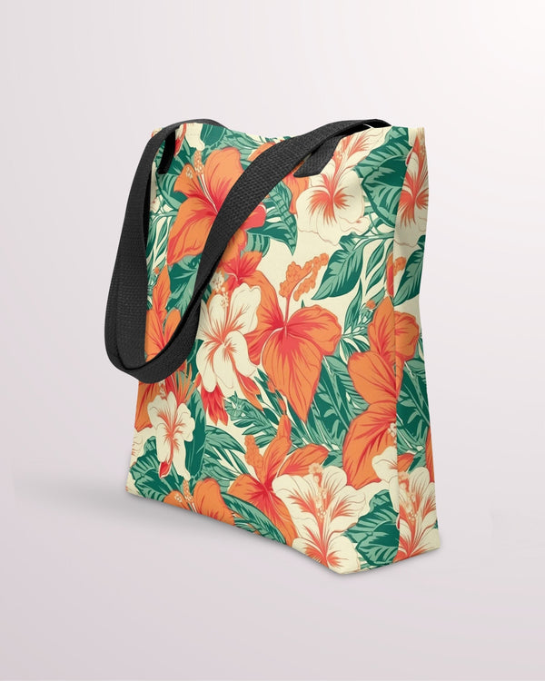 Tropical Print Floral Hibiscus Flower