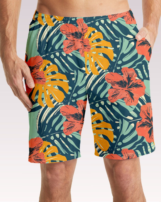 Mens Cabana Shirt & Shorts Set, Two Piece Shorts Set, Matching Beach Set, Co-ord Shirt Shorts, Summer Tracksuit, Mens Leisure Suit