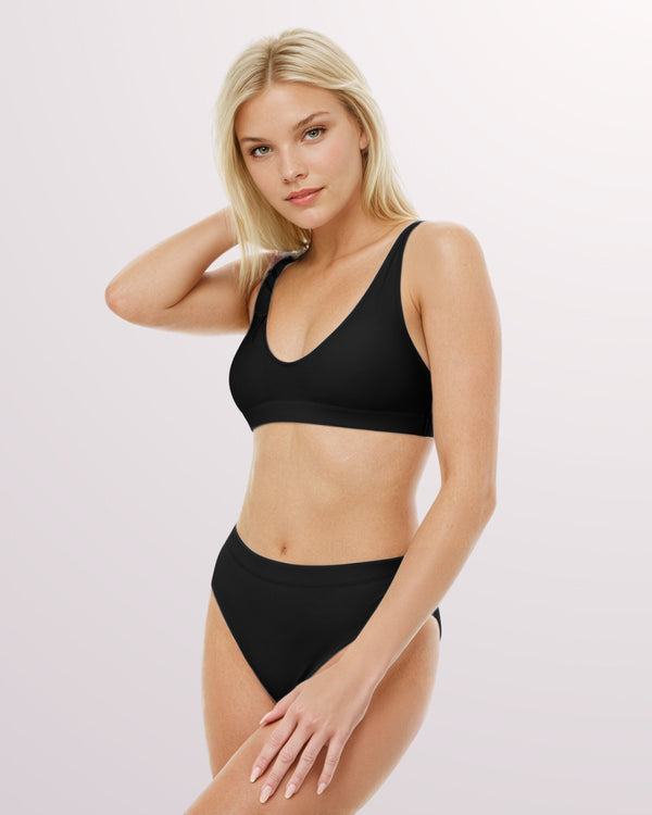 Black High-waist Bikini Set