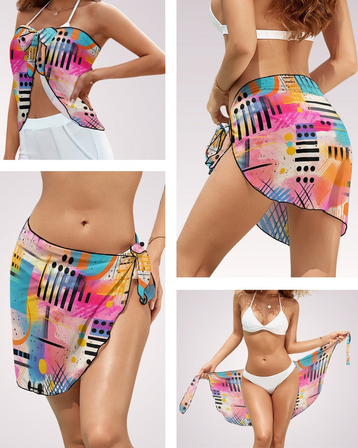 String Bikini Swimsuit Woman Bathing Suit 2 Piece Swim Suit Set Retro 80s Geometric