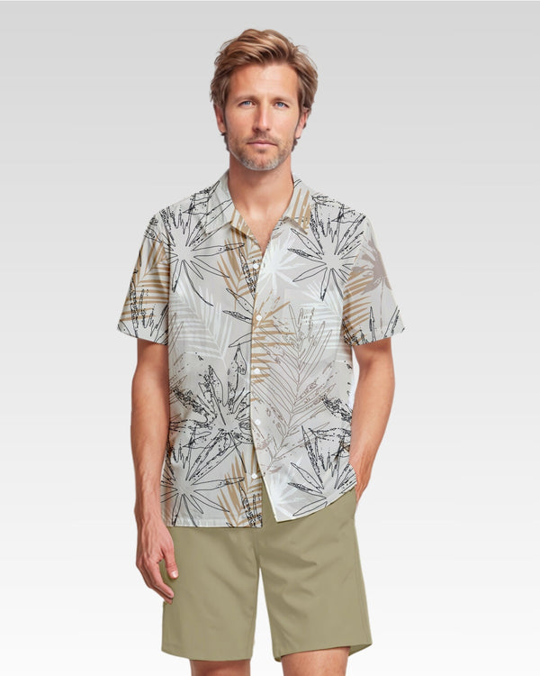 Tropical Leaf XIX Mens Cabana Shirt