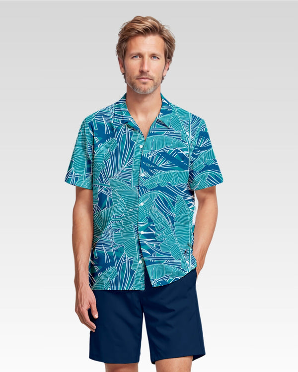 Tropical Leaf MV Mens Cabana Shirt