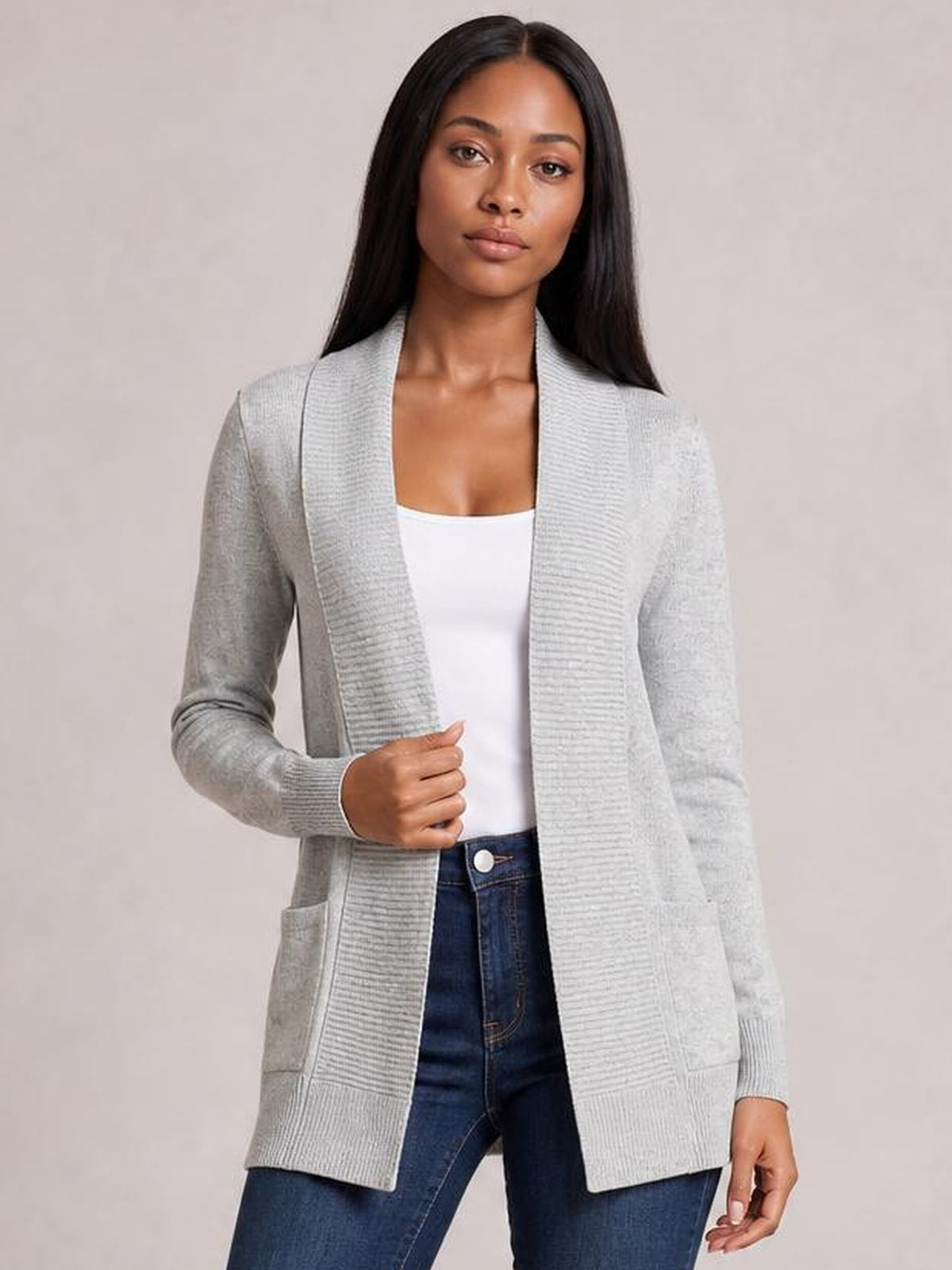 Open Front Long Sleeve Sweater Cardigan · Rule Full Body - Hero Full Body