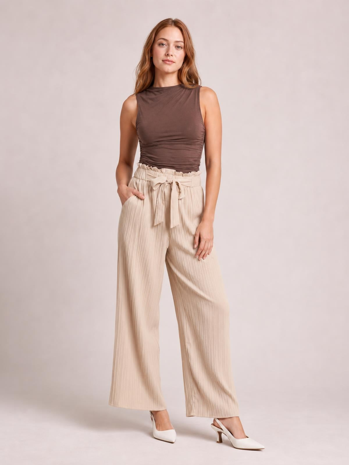 Tie Waist Long Pants · Hero Full Body