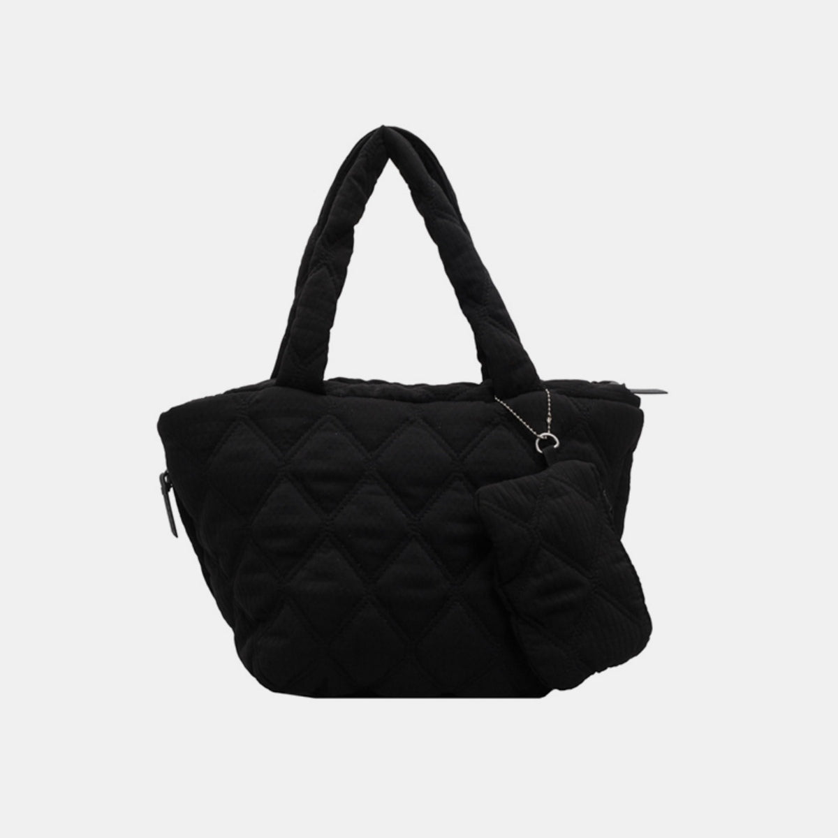 Polyester Medium Tote Bag-Black-OS-Soulshine Design