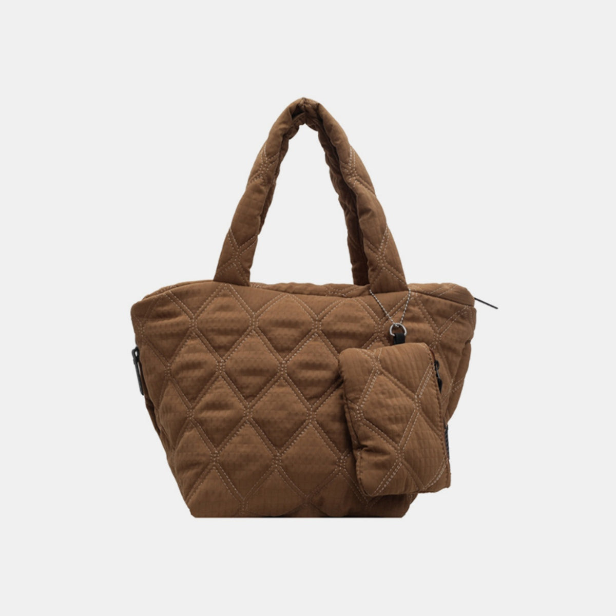 Polyester Medium Tote Bag-Coffee Brown-OS-Soulshine Design