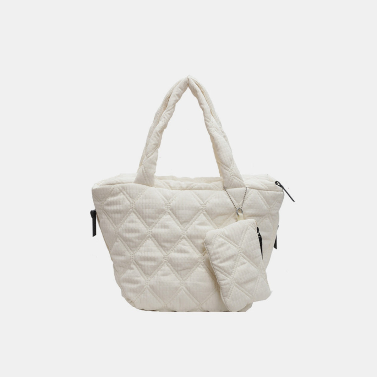 Polyester Medium Tote Bag-Ivory-OS-Soulshine Design