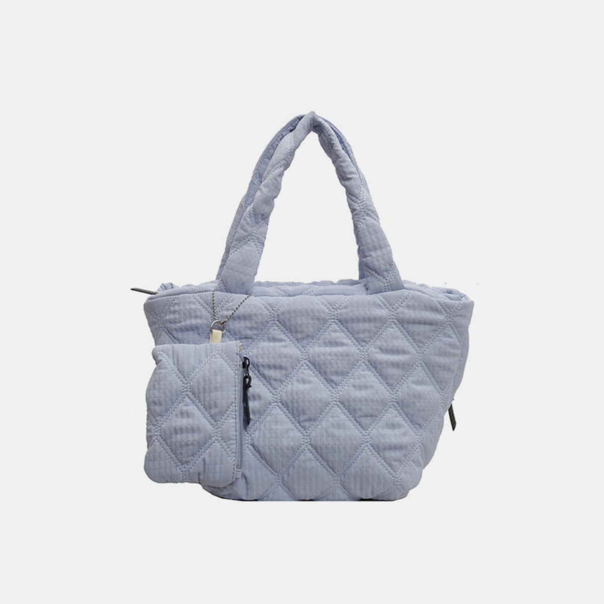 Polyester Medium Tote Bag-Light Blue-OS-Soulshine Design