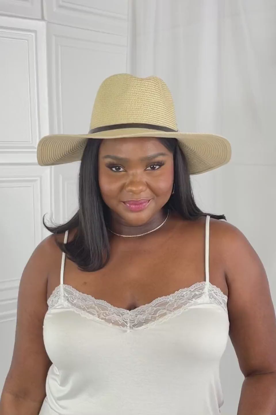 Load video: Boho Summer Straw Fedora Hat