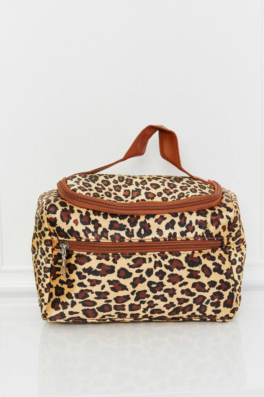 Printed Makeup Bag with Strap-Leopard-OS-Soulshine Design