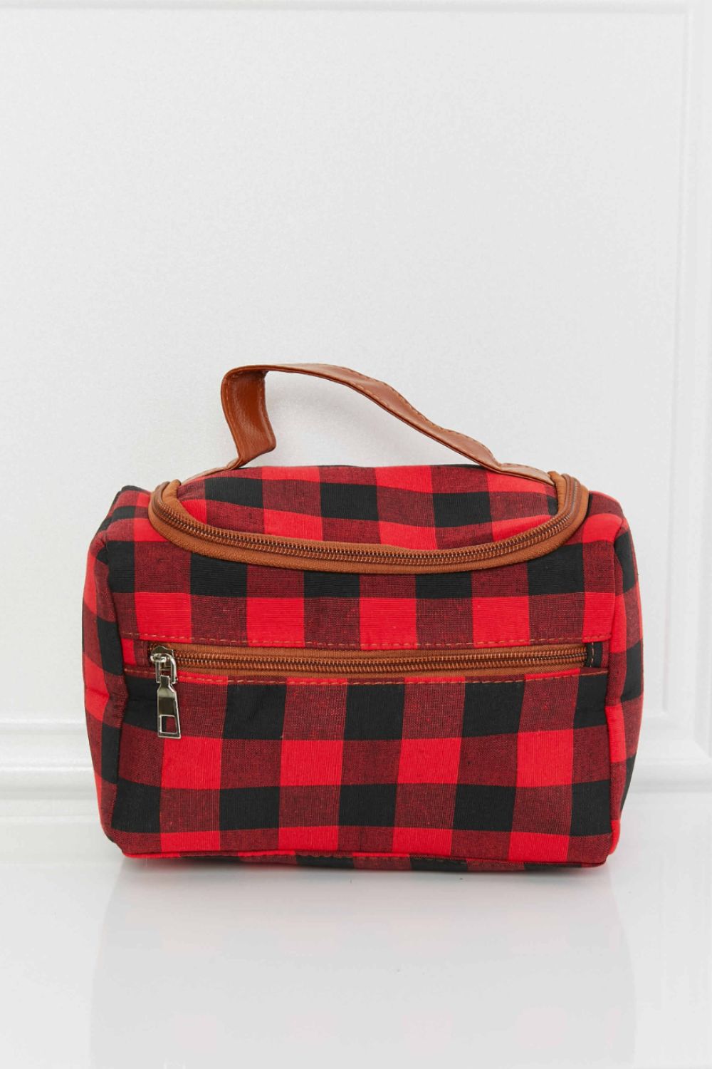 Printed Makeup Bag with Strap-Red-OS-Soulshine Design