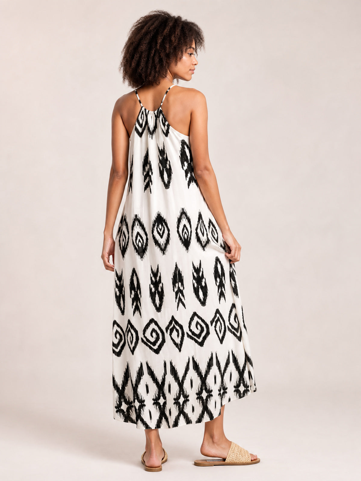 Printed Spaghetti Strap Cami Dress-Soulshine Design