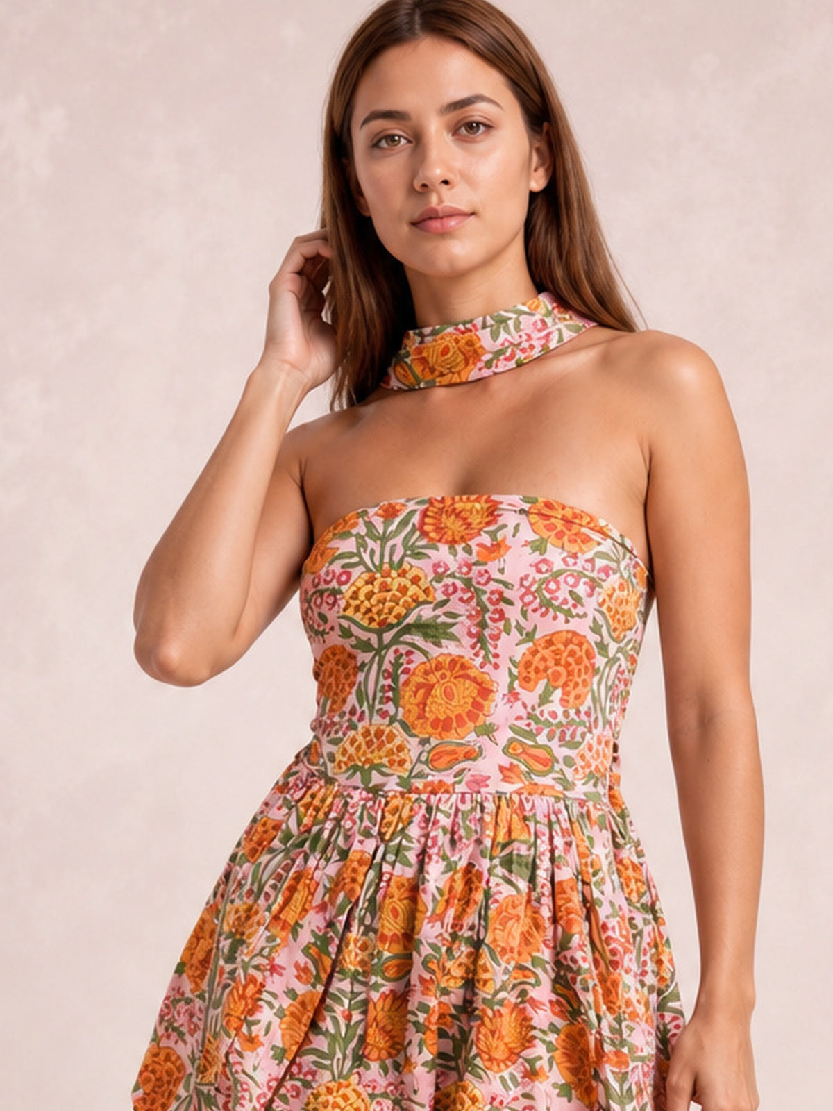 Printed Tube Mini Dress-Soulshine Design