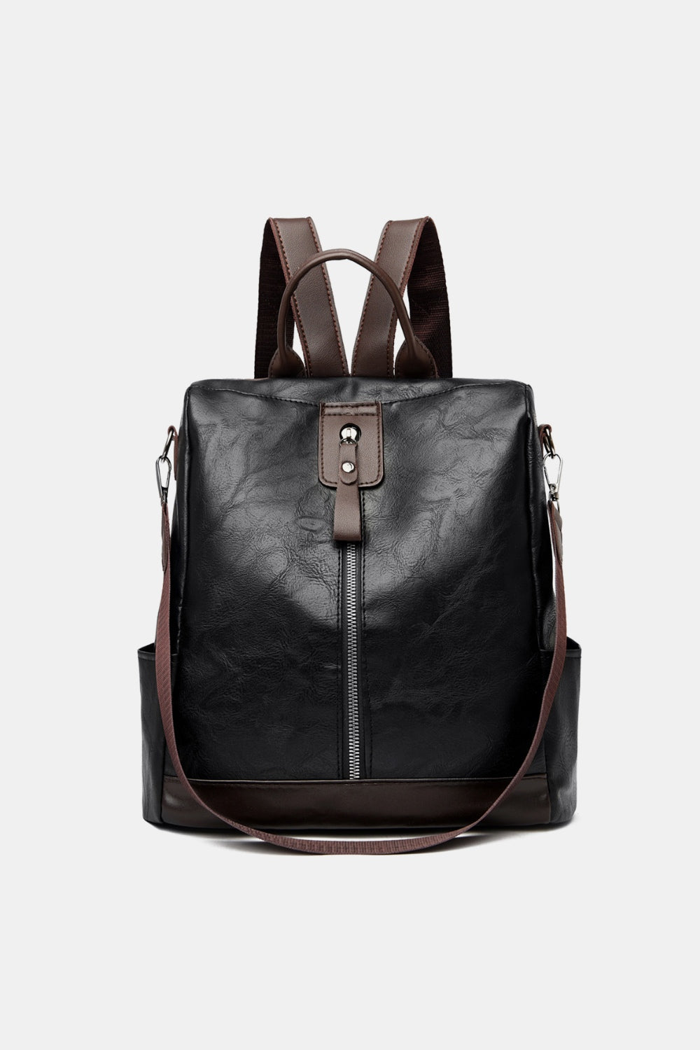 PU Leather Backpack Bag-Black-OS-Soulshine Design
