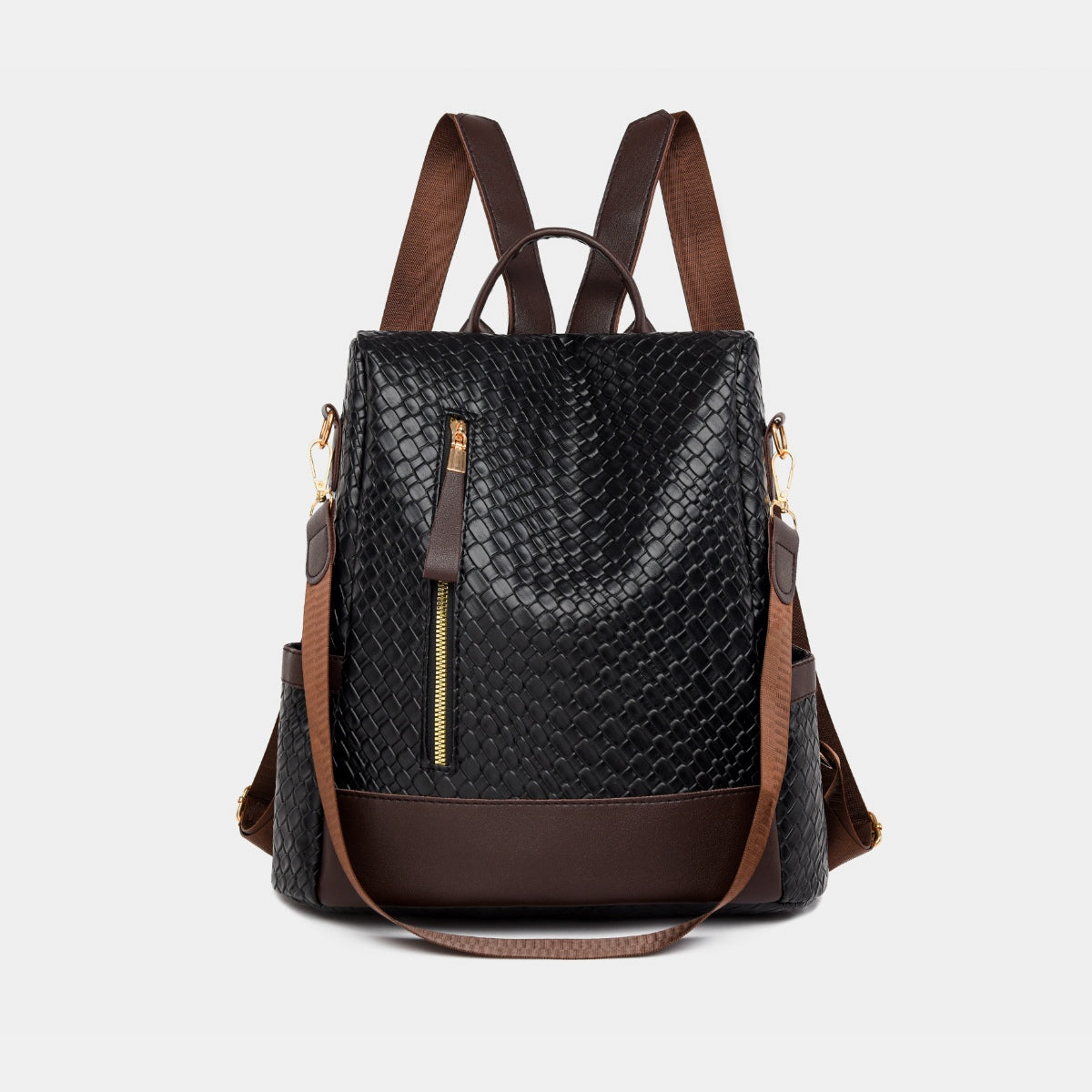 PU Leather Backpack Bag-Black-OS-Soulshine Design