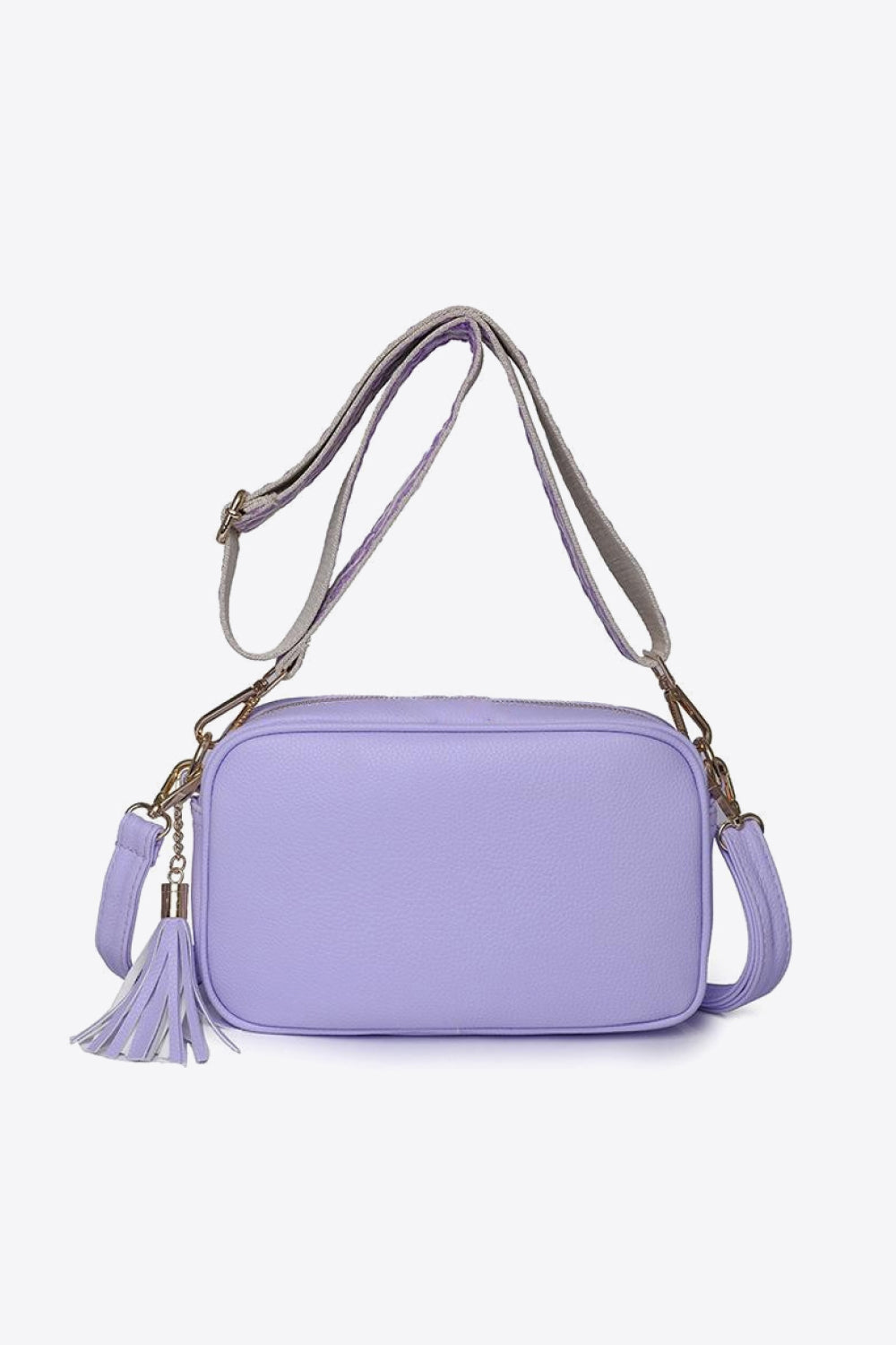 PU Leather Tassel Crossbody Bag-Lavendar-OS-Soulshine Design