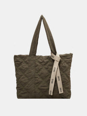 Quilted Nylon Large Tote Bag-Moss-OS-Soulshine Design