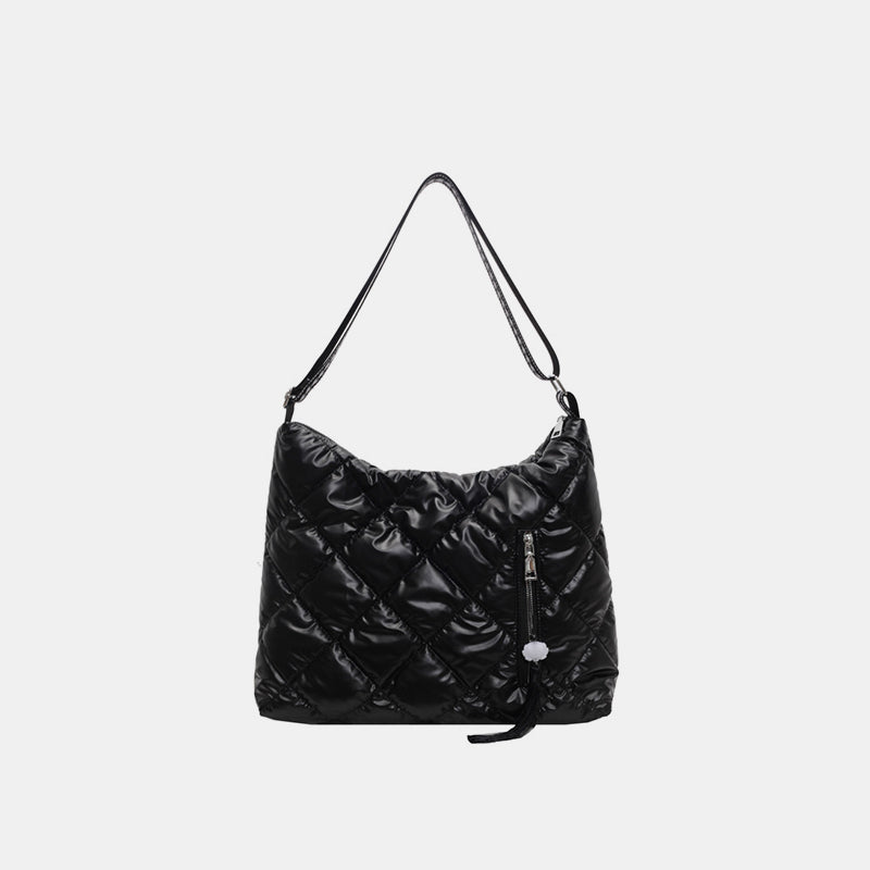 Quilted Nylon Travel Bag-Black-OS-Soulshine Design