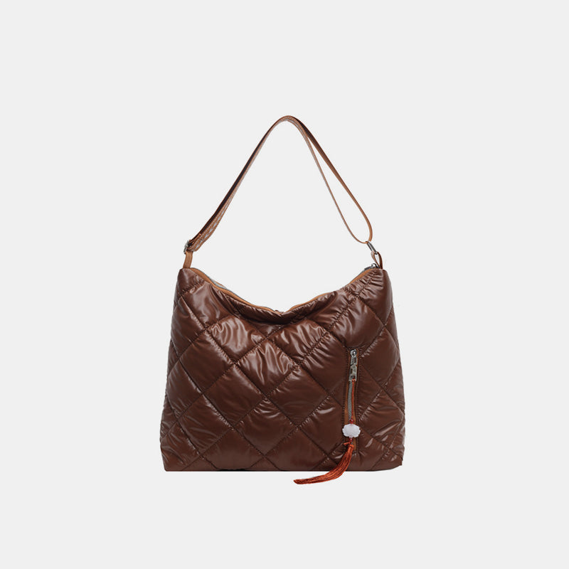 Quilted Nylon Travel Bag-Brown-OS-Soulshine Design
