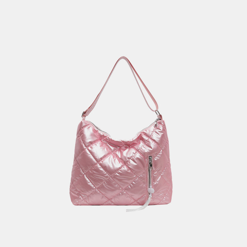 Quilted Nylon Travel Bag-Pink-OS-Soulshine Design