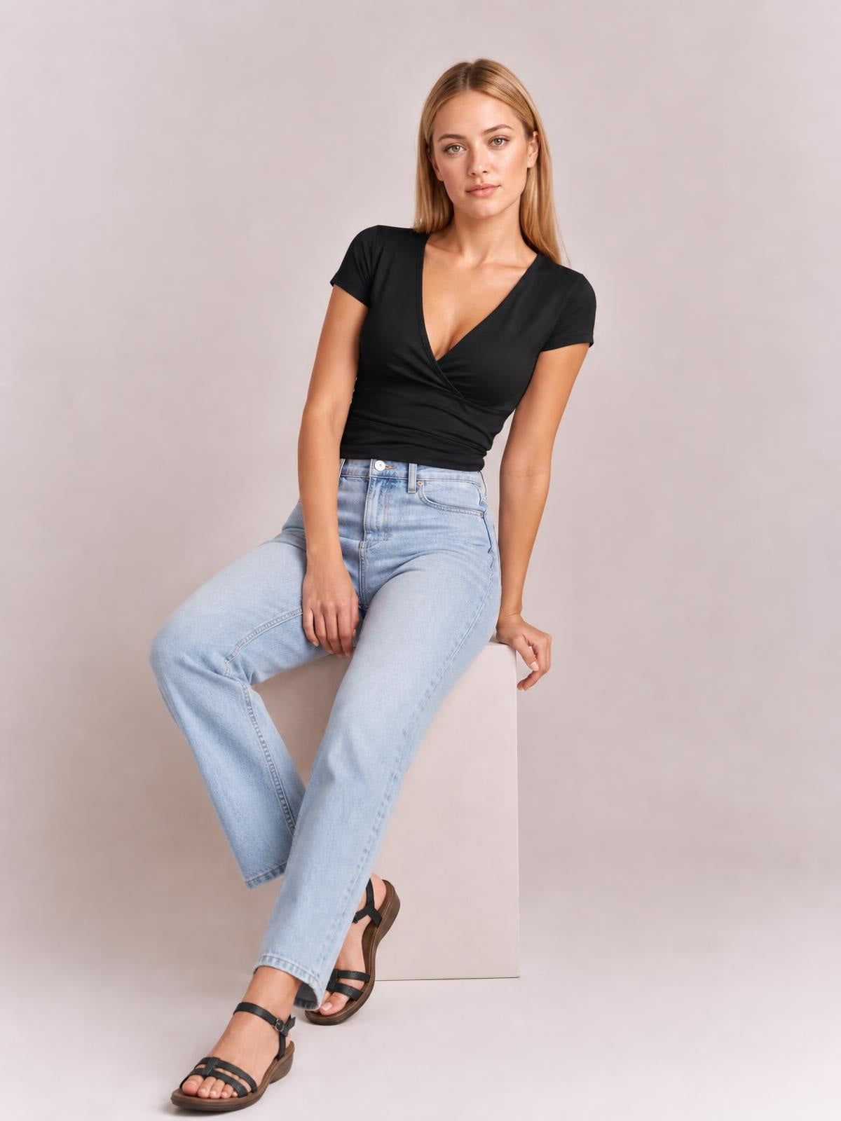 Surplice Short Sleeve T-Shirt · Natural Movement