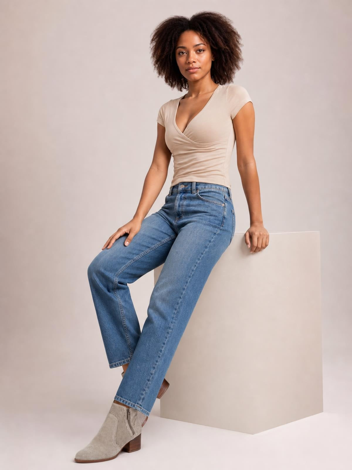 Surplice Short Sleeve T-Shirt · Side / Three-Quarter