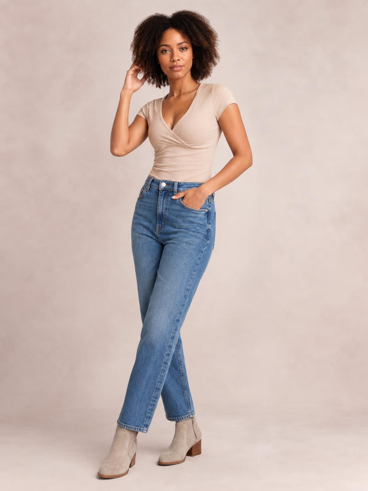 Surplice Short Sleeve T-Shirt · Medium / Three-Quarter