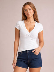 Surplice Short Sleeve T-Shirt · Hero Full Body