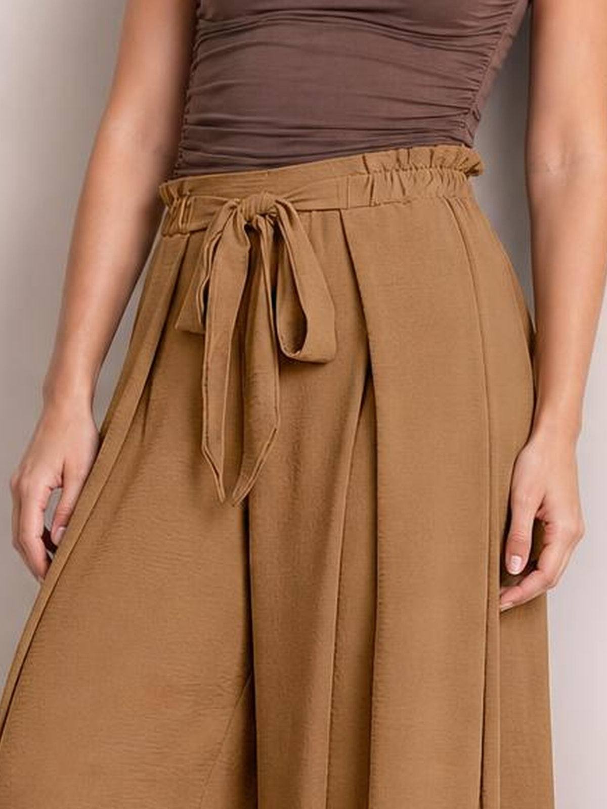 Tied Slit Wide Leg Pants · Studio Prop Pose
