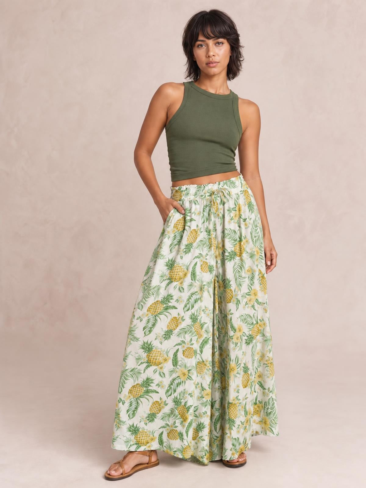 Tied Wide Leg Pants · Studio Prop Pose