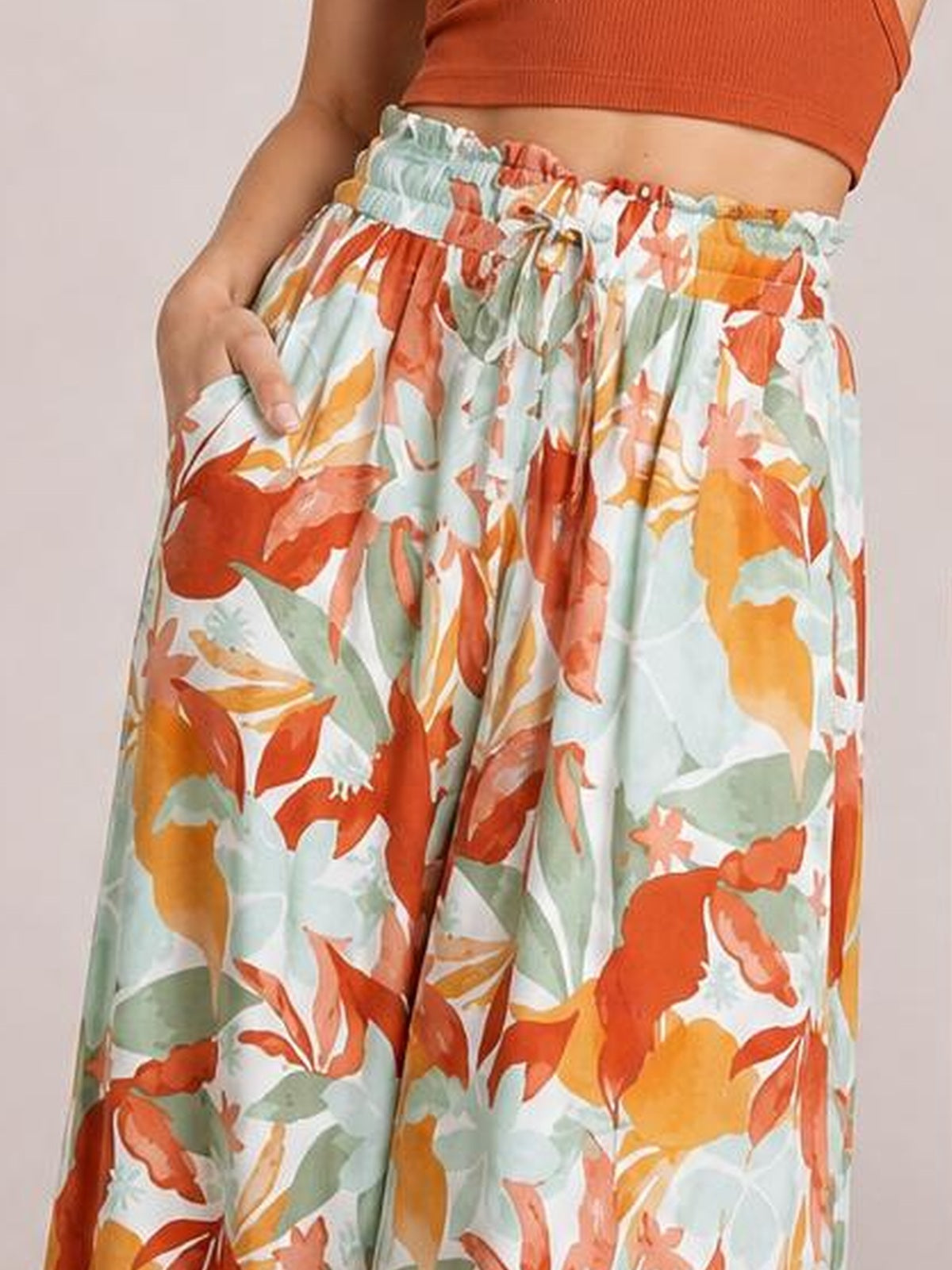 Tied Wide Leg Pants · Studio Prop Pose