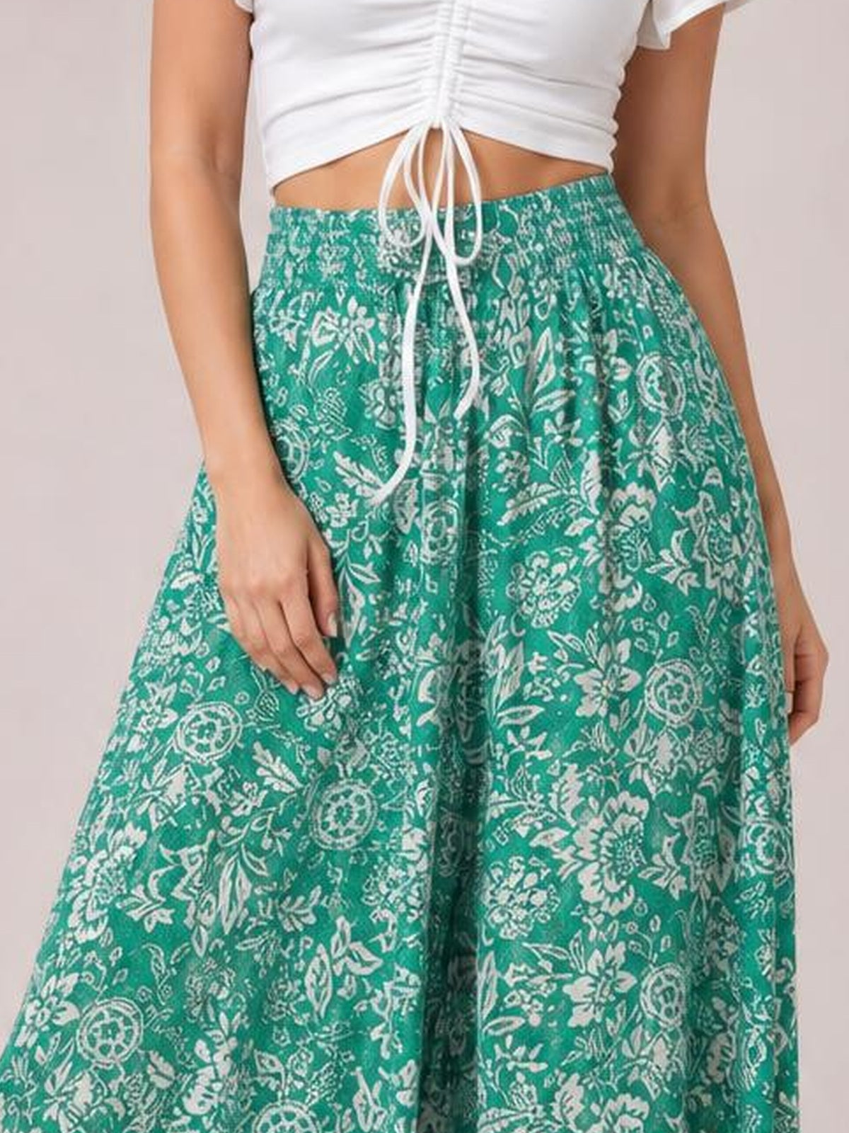 Tied Wide Leg Pants · Studio Prop Pose