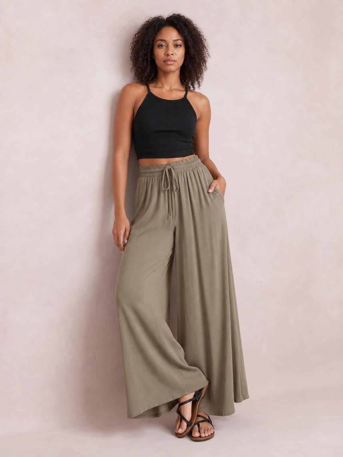 Wide Leg Pants with Pockets · Studio Prop Pose